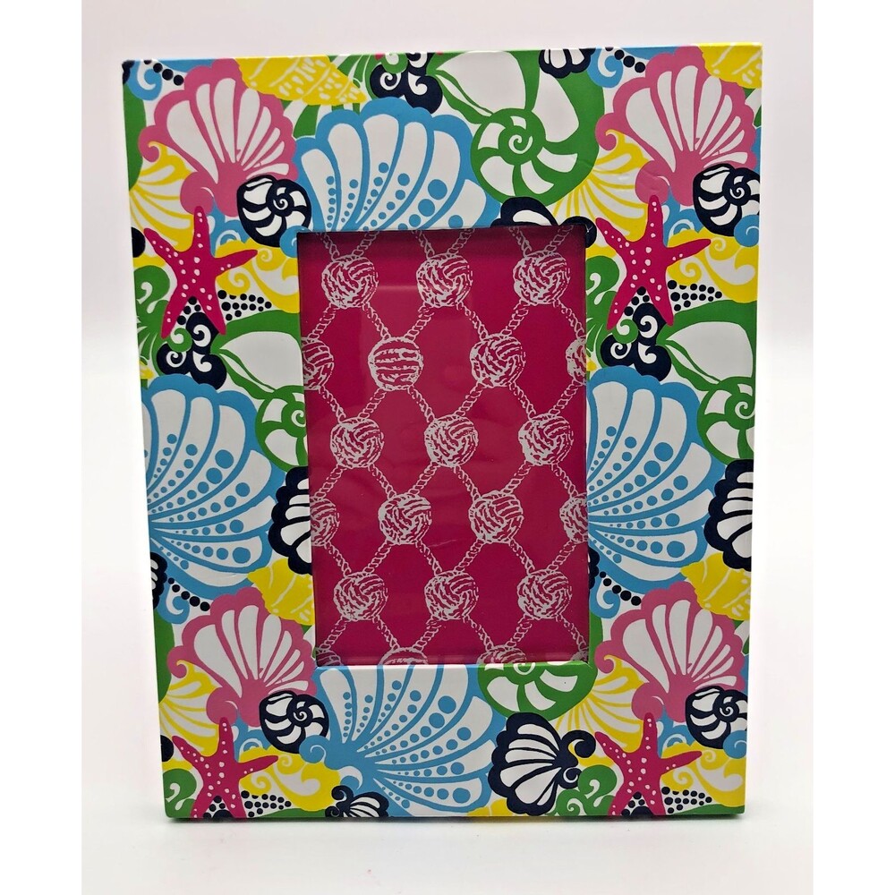 Lilly Pulitzer Picture Frame 4 x 6 Photo Seashell Beach Nautical Preppy